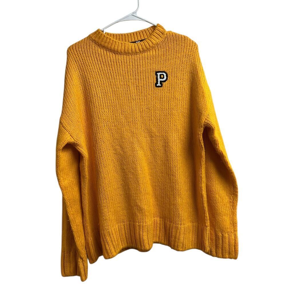 Victoria's Secret PINK Oversized Gold/Yellow Sweater Medium